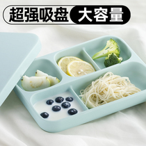 Baby Divided Silicone dinner plate Autonomous eating baby one-piece suction cup Children Learn to eat Bowl Anti-Fall Accessory Bowl