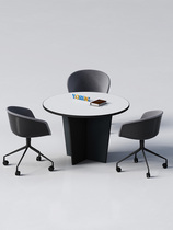 Reception Negotiation Table And Chairs Combination Brief Little Round Table Office Meeting Table Shop Guests Lounge Area Casual Table And Chairs