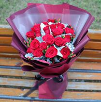 11-19 red rose bouquet Henan zhoukou Town Chuanhui District Tongcheng Fresh flower shop Express Flowers on the Birthday