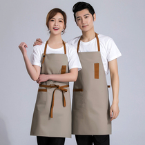 Western restaurant fast food coffee shop milk tea hot pot nail cake waiter work clothes autumn winter canvas neck apron
