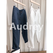 Niche design elegant literary temperament hemp casual pants spring and summer comfortable cool feeling holiday Daily is OK