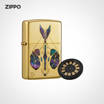 Zippo official flagship store kerosene windproof lighter treasure the power of the gods gold version suit mens gift