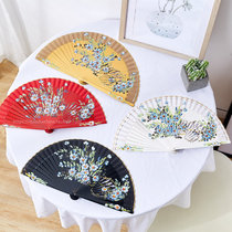 Anitas new 9-inch folding fan wood fan foldable dance fan photo fan hanfu fan