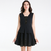 Thanksgiving feedback# high-end UH0A0075 fine spike ruffle dress high quality female spring