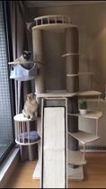 Consecter Spot] YC Double Engine Sky Pillar Sliding and Climbing Ladder Cat Climbing multilayer Cubic Cat Villa Big Family 2 m High