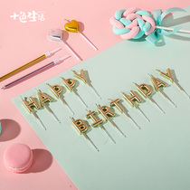 birthday Cake Candles Children Smoke Free Creative Letter Candles happy birthday Party Decoration Bake