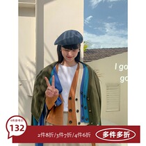 4 pieces of 60% discount one day Hokkaido solid color short five-color V-neck sweater knitted cardigan female 3777