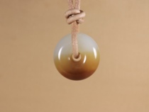 (Support re-inspection) Xishi Xinjiang Hetian Jade sugar white bagel safe buckle pendant pendant