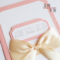 A4 large size custom handmade greeting card wedding birthday business enterprise staff wish to thank the new year mother gift