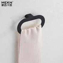 Nordic Black Towel Ring Round Towel Wipe Handtowel Rack Bathroom Minima Towel Circle Creative Hanging hanging ring