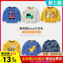 Boys sweater autumn 2021 new spring and autumn childrens clothing childrens baby 1-year-old 3 tops childrens tide base shirt autumn section