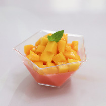 Pentagon Mousse Cup Creative Transparent Plastic Disposable West Point Pudding Cup Jelly Cup Cake Cup with Lid