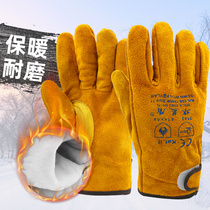 Labor-Protection Gloves Winter Chill Prevention Work Thickening Gloves Electrowelded Welders Carry Outdoor Riding Warm Insulation Driver