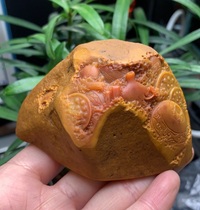 Yang Yujia Yunnan natural yellow dragon Jade original skin old wax seed small ornaments certificate flower New