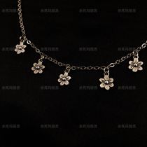 (Kill Mary Sue) exquisite girl Japanese and wind cute soft sister cherry blossom pendant necklace earrings stainless steel