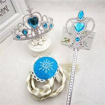 Frozen childrens hair accessories Aisha Princess Magic wand Crown wig braid suit girl headgear