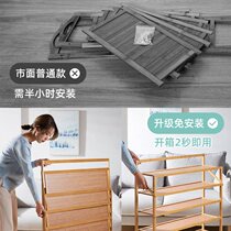 Buhao SF household multi-layer shoe rack retractable folding solid wood storage artifact indoor door free installation simple u easy