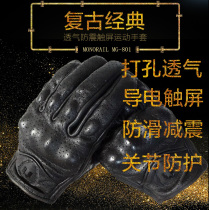  2020 Motorcycle motorcycle racing cyclist gloves sheepskin non-slip protection touch screen retro winter mens and womens new