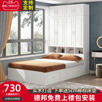 Tatami wardrobe integrated bed small apartment multi-function storage bed cloakroom combination children with desk combination bed
