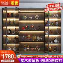 Hand Office Display Cabinet Solid Wood Bookcase Glass Door Disposal Cabinet Custom Lego Model Lockers Statue Contained Cabinet