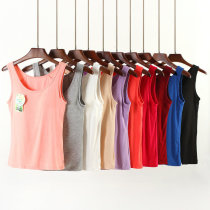 Modal Cup one-piece camisole Vest Womens belt breast pad womens underwear bra no steel ring sports yoga vest