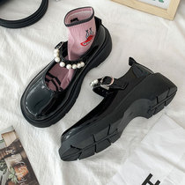 Mary Jane Japanese small leather shoes female Korean version wild retro British style thick bottom round head 2021 new summer thin section