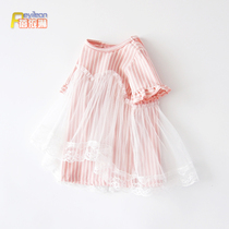 Infant 0 1-3 years old and a half childrens baby girl summer skirt foreign princess dress baby Summer clothes