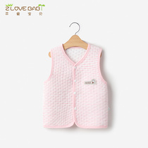 Baby vest autumn and winter thickened warm newborn childrens clothes cotton men and women baby vest horse clip close to body