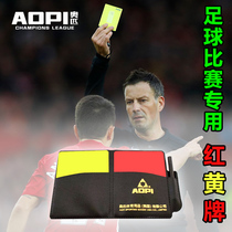 Opii Red Yellow card football referee Super League game foul record this tool special warning red and yellow card