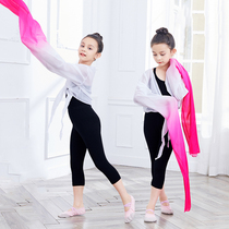 Water Sleeve Blouses Female National Dance Practice Peking Opera Classical Dance Tibetan Shake Sleeves Flutter for Dance Performance Costumes