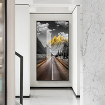 Entrance Gate Decorative Painting Vertical Modern Simple Hallway Hallway Wall Hanging Painting Highway Landscape Entrance Gate Painting