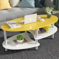 Simple modern living room Creative economy tea table Nordic Balcony storage Oval small coffee table Simple small apartment type