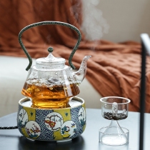 Heqi Qi Xi glass cooking teapot double liner cooking pot tea cooker large capacity high temperature boiling water teapot