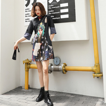 Cheongsam top 2021 new summer national tide womens clothing Chinese style young girl short-sleeved fashion loose thin