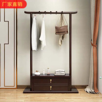 New Chinese wood Hatrack I took adhesive hook two drawer storage landing hangers household shelf