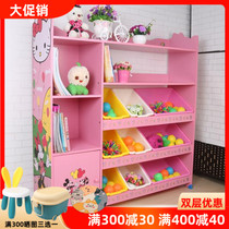 Childrens toy rack containing rack cartoon bookcase finishing bookshelves Kindergarten children classified lockers box racks