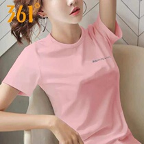 361 Short Sleeve T-Shirt Women 2021 Summer 361 Degree Breathable Running Casual Thin Sport Top