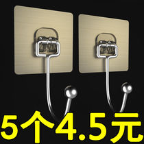 Hook Powerful Viscose Wall Hanging wall Upper bearing bathroom Kitchen No Mark sticking hook free of stiletto stick hook transparent