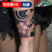 Waterproof mens and womens long-lasting scar Ukiyo-e bracelet Waves dark arm original arm ring tattoo stickers mens tide