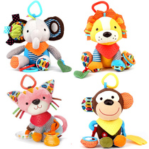Crib stroller bed hanging baby doll ringing can bite teeth to appease pendant rattle plush hanging toy