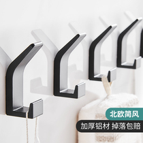 No hole hook Strong viscose kitchen wall hanging load-bearing wall hook clothing incognito nail Space aluminum metal hook