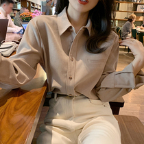2022 Morning Spring the new Korean version of womens clothing design Sensational retro shirts Fall Bio-style shirt blouses