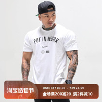 Muscle Captain summer sports T-shirt Male Brother fitness casual Slim fit loose breathable round neck short sleeve base shirt