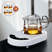 Peach blossom thickened glass teapot kettle Small household Teapot with filter cooking teapot electric pottery stove set