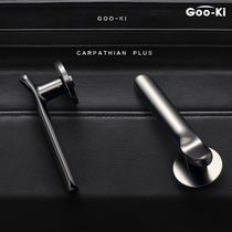 Goqi mist grey mute modern minimalist solid wood room door lock Nordic grey indoor door lock door handle