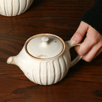 Kookugawa Machi House Japan Original Clothing Import Preeko burning retro hand for powder Powder Guide Art Pottery Teapot with strainer