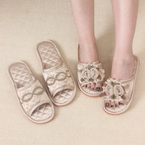 Spring and summer new style fashion home indoor couples slippers for men and women soft bottom floor silent ox non-slip