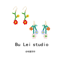 South Korea 2020 new crystal small flowers ultra-spring-style Temperament Earrings Earrings Pendant with Pinch Ears EAR DECORATED JAPAN DAISY