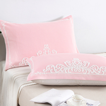 Silk Jiangnan pillow towel Pure cotton pair of European pillow towel Cotton household towel type whole towel Simple Nordic