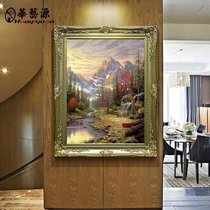 European style painting landscape porch decorative painting bedroom living room dining room hanging painting American vertical Thomas mural